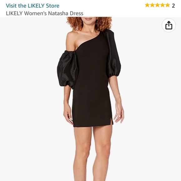 Black Mini One shoulder Dress - Picture 1 of 7
